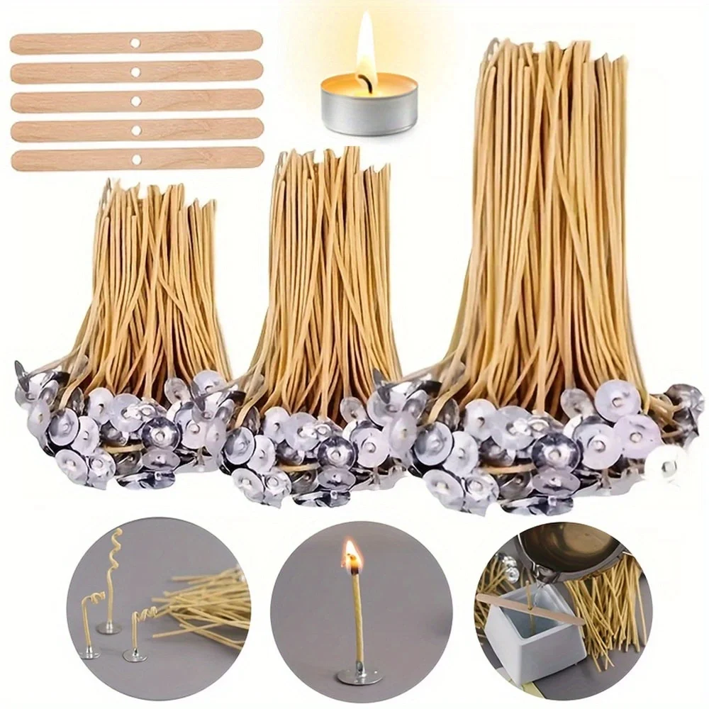 Candle Making Wicks - Kerzendochte, 50 Stück, 20,3 cm, Hanfkerzendocht,