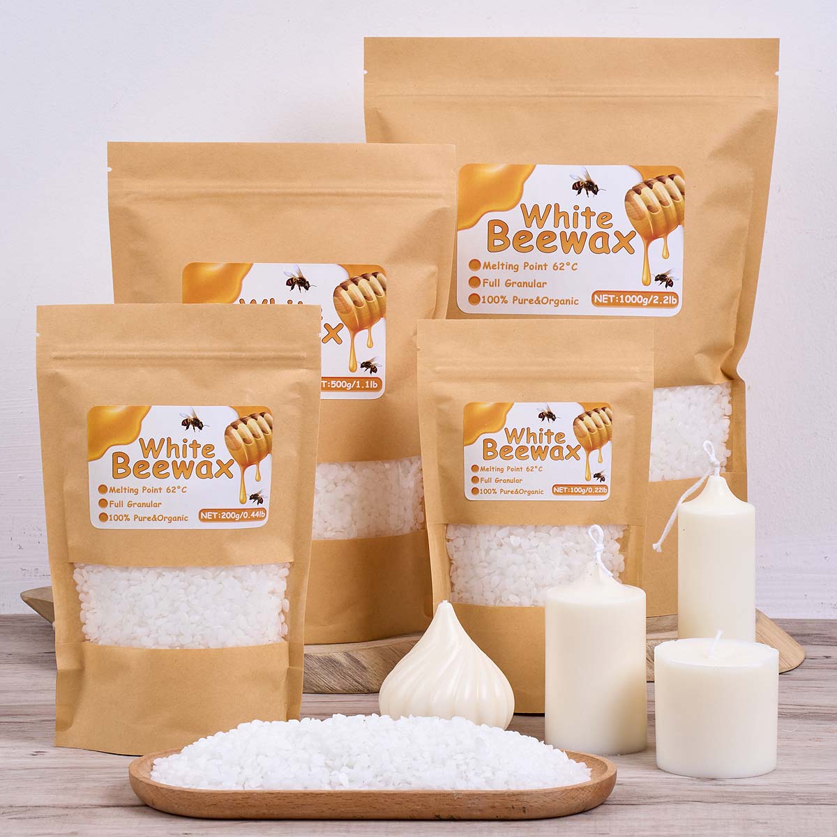 Weißes Bienenwachs, reines nat – Candle Making Wicks Bewertung und Preis