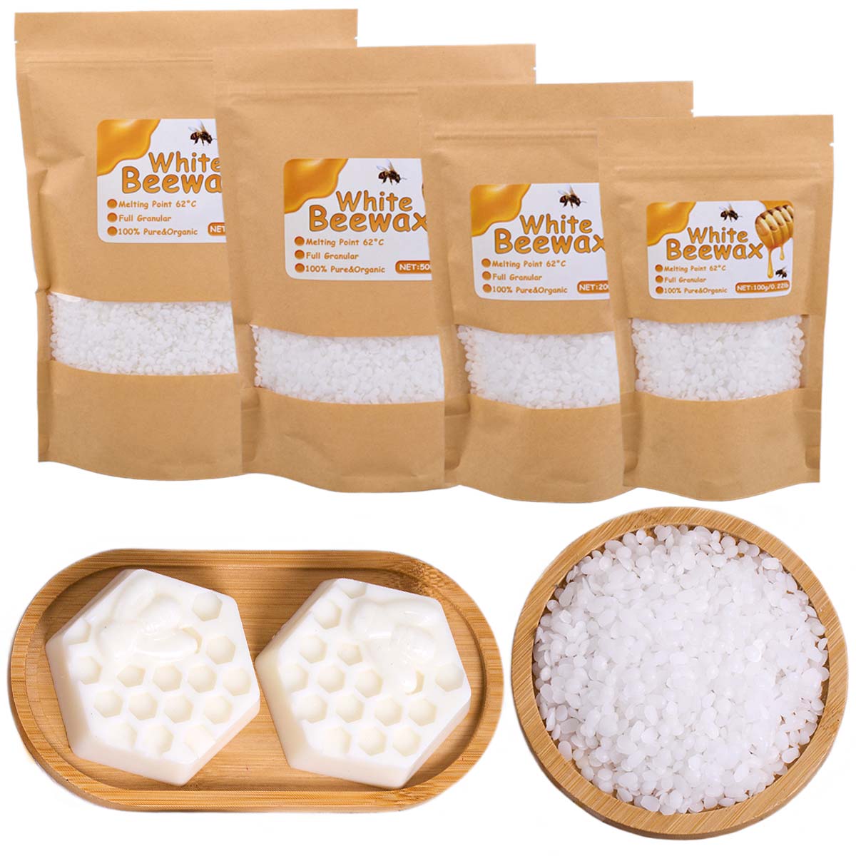 Weißes Bienenwachs, reines nat – Candle Making Wicks Bewertung und Preis