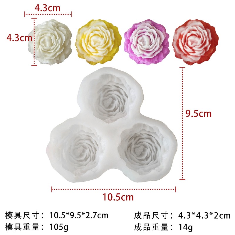3 teile/satz Pfingstrose Blume – Candle Making Business Bewertung und Preis